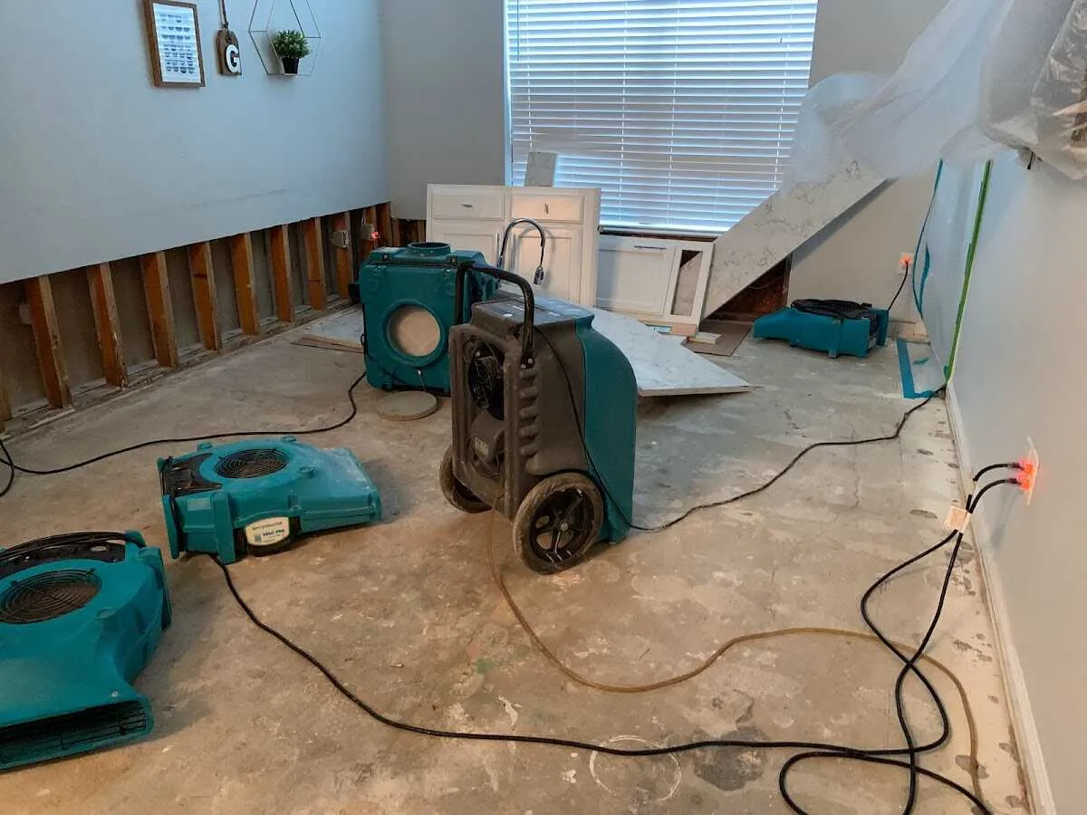 Dehumidifier in flood-cut room for Water Extraction & Removal in Auburndale